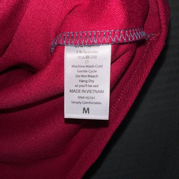 LuLaRoe CASSIE Blue Raspberry Pink Pencil Knee Length Stretch Skirt M Medium - Picture 2 of 4